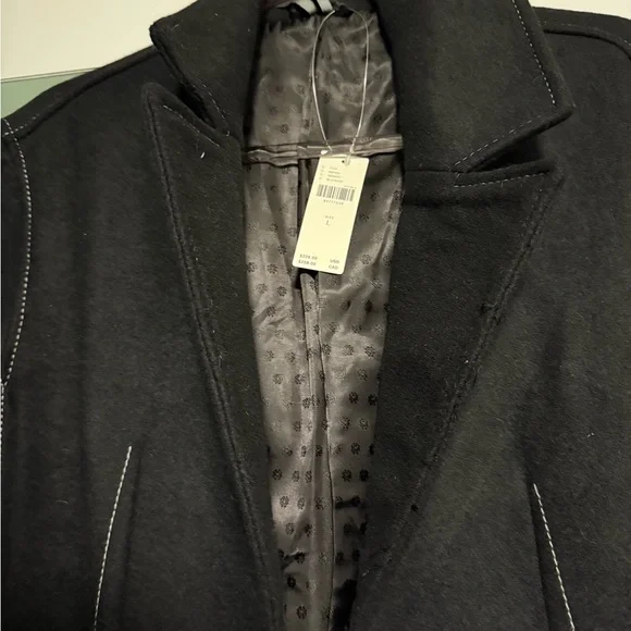Anthropologie Black Trench Coat - Picture 3 of 5